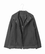 R6UAE40540 HIROKO BIS(小さいサイズ)(メゾン ドゥ サンク) 【小さいサイズ】レイヤード風ツイルダウンコート ブラック