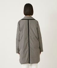 R6UAF01590 HIROKO BIS(小さいサイズ)(メゾン ドゥ サンク) 【小さいサイズ】千鳥プリントテープアクセントダウンコート ブラック