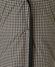 R6UAF01590 HIROKO BIS(小さいサイズ)(メゾン ドゥ サンク) 【小さいサイズ】千鳥プリントテープアクセントダウンコート ブラック