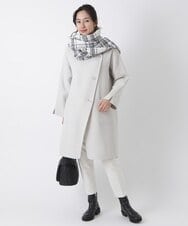 R6UAS02660 HIROKO BIS(小さいサイズ)(メゾン ドゥ サンク) 【小さいサイズ】ハイネックコート ダークグレー