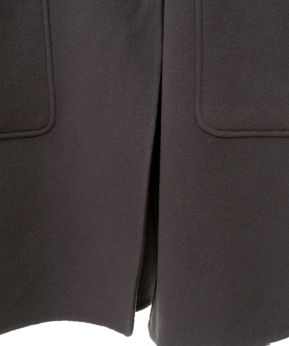 R6UAS02660 HIROKO BIS(小さいサイズ)(メゾン ドゥ サンク) 【小さいサイズ】ハイネックコート ダークグレー