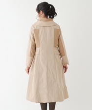 R6UCT20690 HIROKO BIS(小さいサイズ)(メゾン ドゥ サンク) 【小さいサイズ】異素材ドッキングタフタコート ブラック