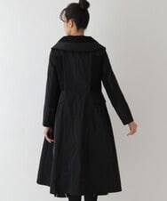 R6UCT20690 HIROKO BIS(小さいサイズ)(メゾン ドゥ サンク) 【小さいサイズ】異素材ドッキングタフタコート ブラック