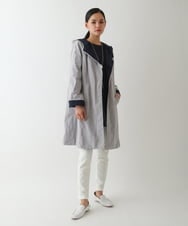 R6UDA02590 HIROKO BIS(小さいサイズ)(メゾン ドゥ サンク) 【小さいサイズ】リバーシブルタフタスプリングコート ネイビー/グレー