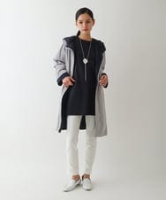 R6UDA02590 HIROKO BIS(小さいサイズ)(メゾン ドゥ サンク) 【小さいサイズ】リバーシブルタフタスプリングコート ネイビー/グレー