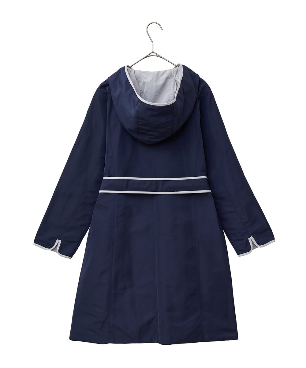 R6UDA02590 HIROKO BIS(小さいサイズ)(メゾン ドゥ サンク) 【小さいサイズ】リバーシブルタフタスプリングコート ネイビー/グレー