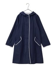R6UDA02590 HIROKO BIS(小さいサイズ)(メゾン ドゥ サンク) 【小さいサイズ】リバーシブルタフタスプリングコート ネイビー/グレー