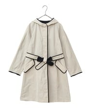R6UDA02590 HIROKO BIS(小さいサイズ)(メゾン ドゥ サンク) 【小さいサイズ】リバーシブルタフタスプリングコート ネイビー/グレー