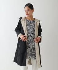 R6UDA02590 HIROKO BIS(小さいサイズ)(メゾン ドゥ サンク) 【小さいサイズ】リバーシブルタフタスプリングコート ネイビー/グレー