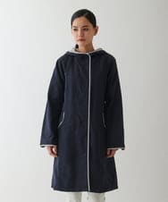 R6UDA02590 HIROKO BIS(小さいサイズ)(メゾン ドゥ サンク) 【小さいサイズ】リバーシブルタフタスプリングコート ネイビー/グレー