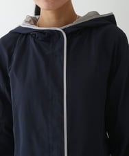 R6UDA02590 HIROKO BIS(小さいサイズ)(メゾン ドゥ サンク) 【小さいサイズ】リバーシブルタフタスプリングコート ネイビー/グレー