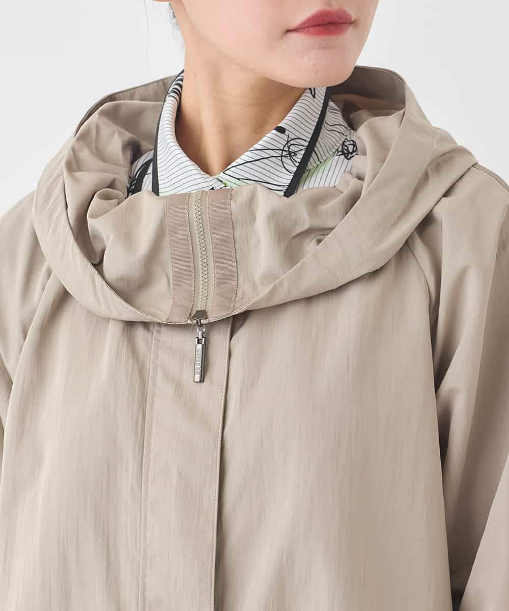 R6UDD60430 HIROKO BIS(小さいサイズ)(メゾン ドゥ サンク) 【小さいサイズ】ビッグカラーテントラインコート ベージュ