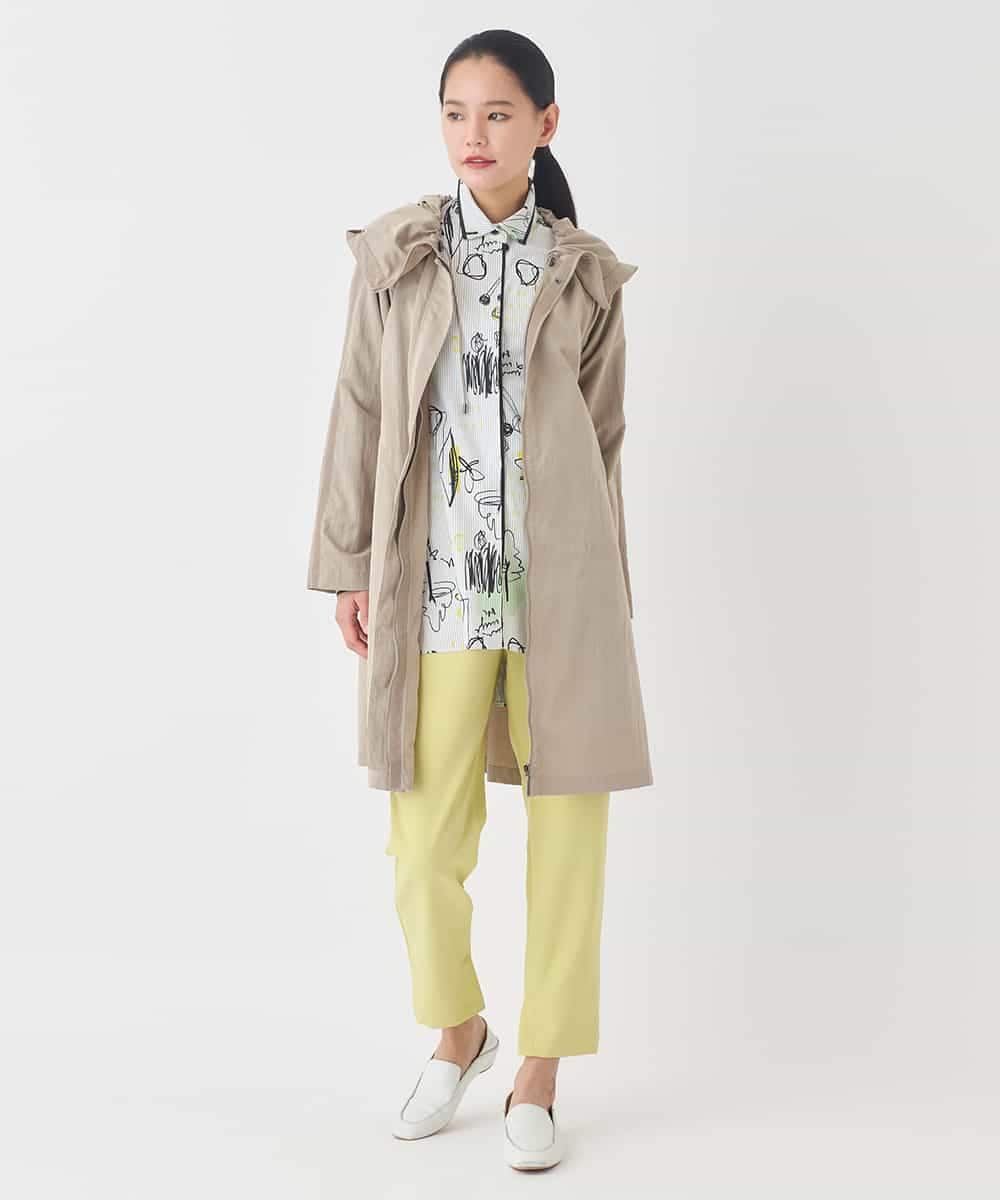 R6UDD60430 HIROKO BIS(小さいサイズ)(メゾン ドゥ サンク) 【小さいサイズ】ビッグカラーテントラインコート ベージュ