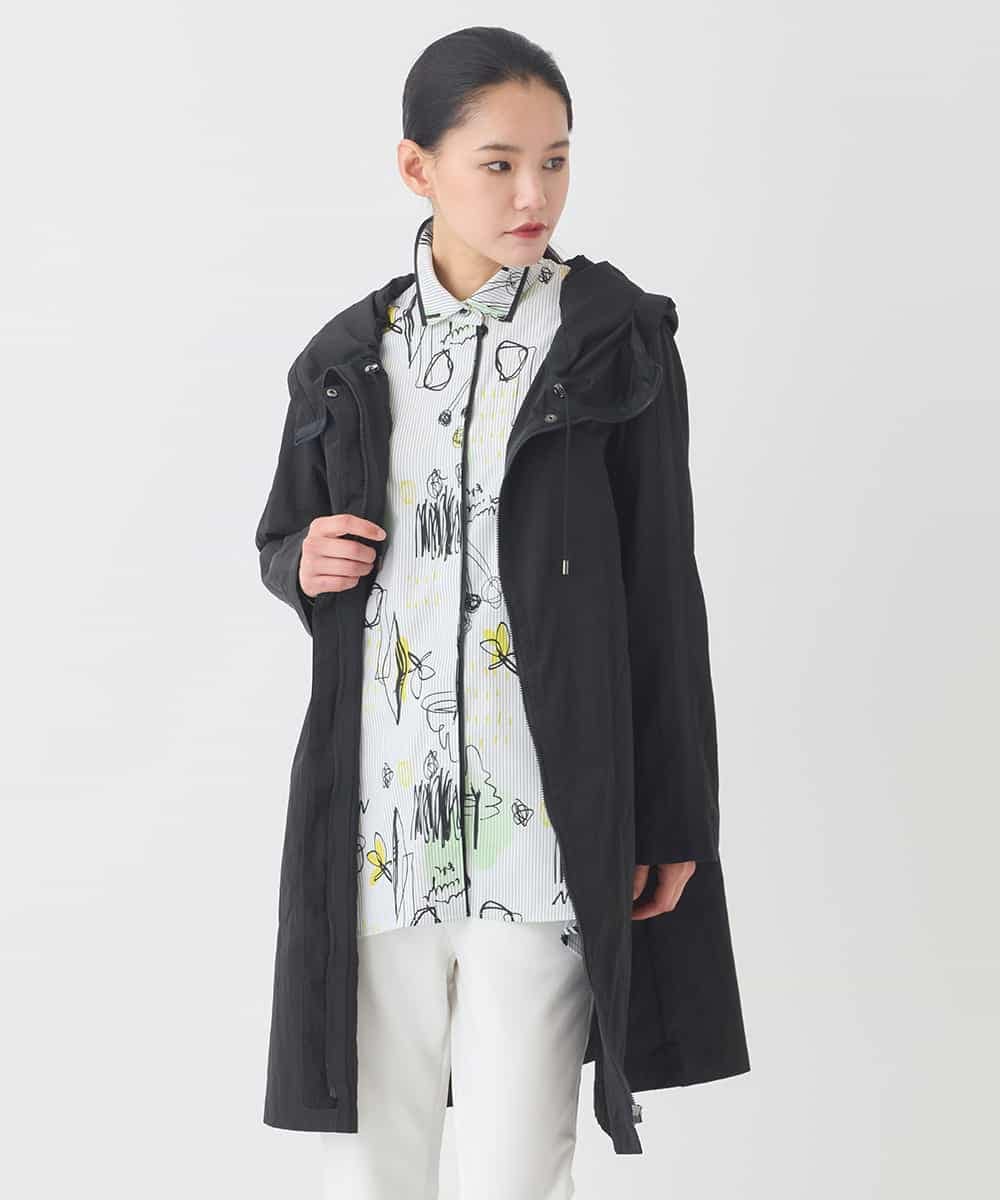 R6UDD60430 HIROKO BIS(小さいサイズ)(メゾン ドゥ サンク) 【小さいサイズ】ビッグカラーテントラインコート ブラック