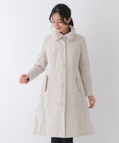 R6UES20550 HIROKO BIS(小さいサイズ) 【小さいサイズ】メモリータフタギャザーカラーコート