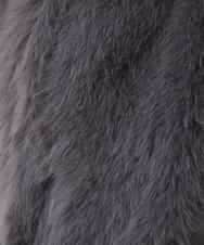 R7YAD13180 HIROKO BIS(小さいサイズ)(メゾン ドゥ サンク) 【小さいサイズ】シャギーフェイクファージレ ダークグレー