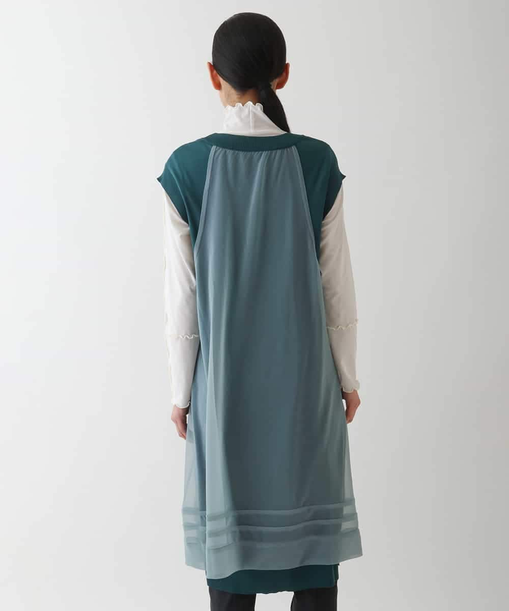 RBACB71490 HIROKO BIS(ヒロコ ビス) シアージョイントニットワンピース カーキ