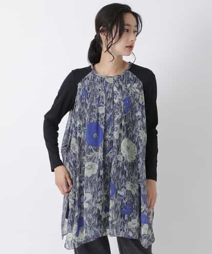 RBBAS30360 HIROKO BIS 【洗える】シフォン切り替えチュニック