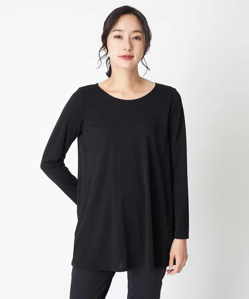 RBBAT22350 HIROKO BIS(ヒロコ ビス) 【洗える】三日月プリーツノースリーブブラウス×Tシャツセット ピンク
