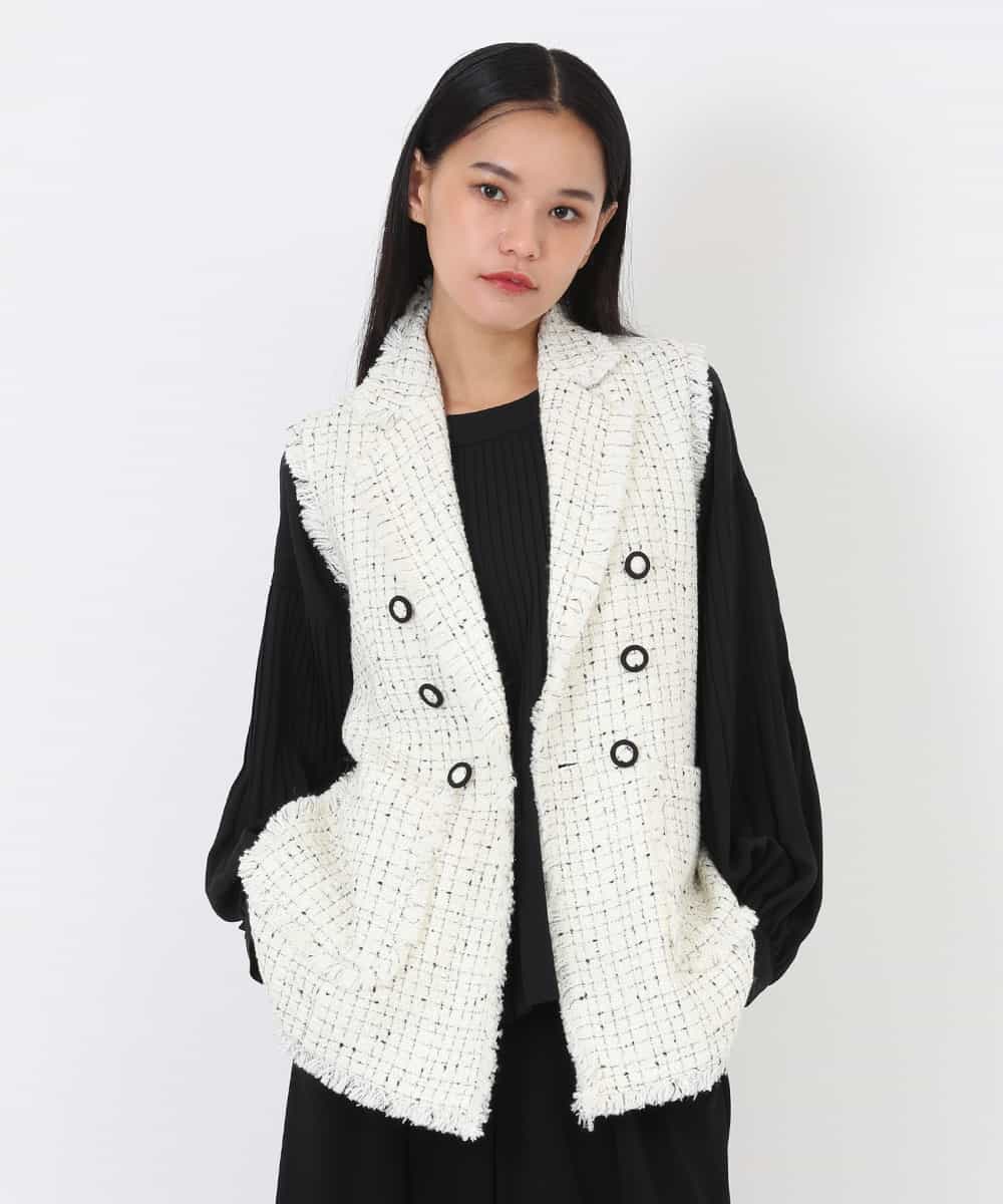 【DKNY】ライナーベスト付き コートジャケット 別布羊革 XL 大きいサイズ