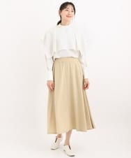 RBBDP10190 HIROKO BIS(ヒロコ ビス) 【洗濯機で洗える】ケープデザインブラウス ライトグレー