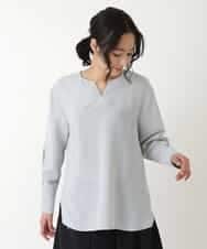 RBBDP10190 HIROKO BIS(ヒロコ ビス) 【洗濯機で洗える】ケープデザインブラウス ライトグレー