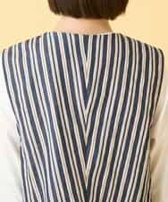 RBBED15270 HIROKO BIS(ヒロコ ビス) ストライプショートジレ ネイビー