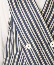 RBBED15270 HIROKO BIS(ヒロコ ビス) ストライプショートジレ ネイビー