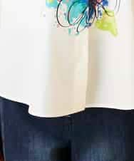 RBBED30270 HIROKO BIS(ヒロコ ビス) ドローイングフラワーブラウス ホワイト