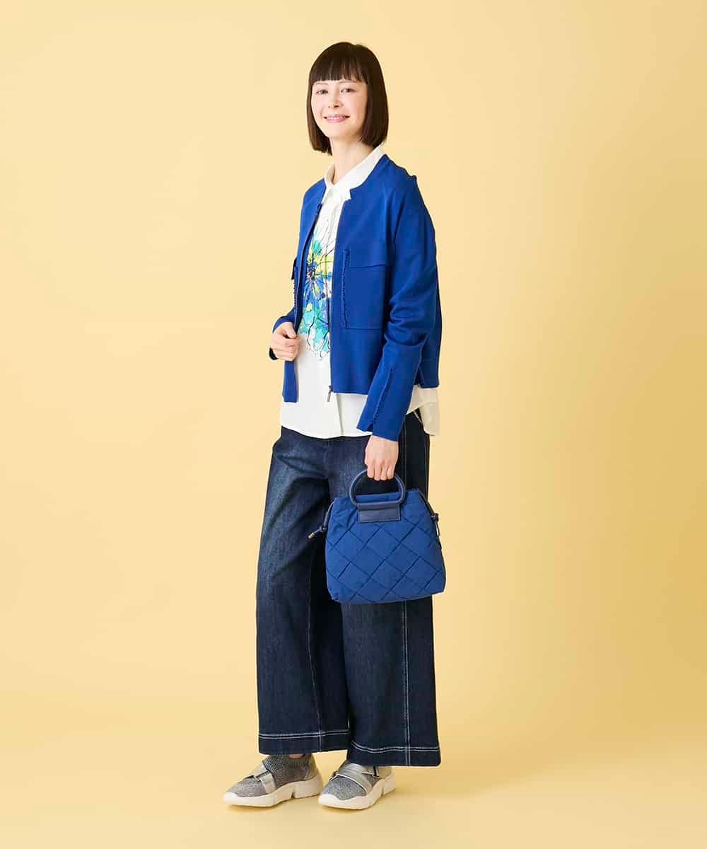 RBBED30270 HIROKO BIS(ヒロコ ビス) ドローイングフラワーブラウス ホワイト