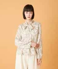 RBBED55290 HIROKO BIS(ヒロコ ビス) ボタニカルモチーフプルオーバーブラウス アイボリー