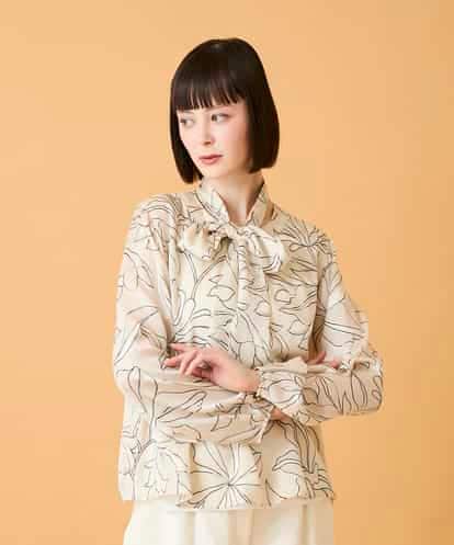 RBBED55290  ボタニカルモチーフプルオーバーブラウス /洗える
