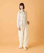 RBBED55290 HIROKO BIS(ヒロコ ビス) ボタニカルモチーフプルオーバーブラウス アイボリー