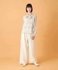 RBBED55290 HIROKO BIS(ヒロコ ビス) ボタニカルモチーフプルオーバーブラウス アイボリー