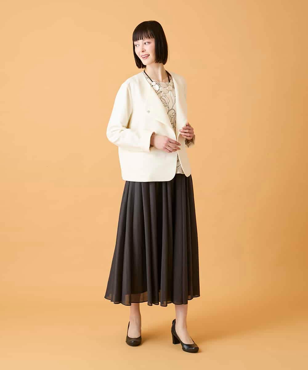 RBBED55290 HIROKO BIS(ヒロコ ビス) ボタニカルモチーフプルオーバーブラウス アイボリー