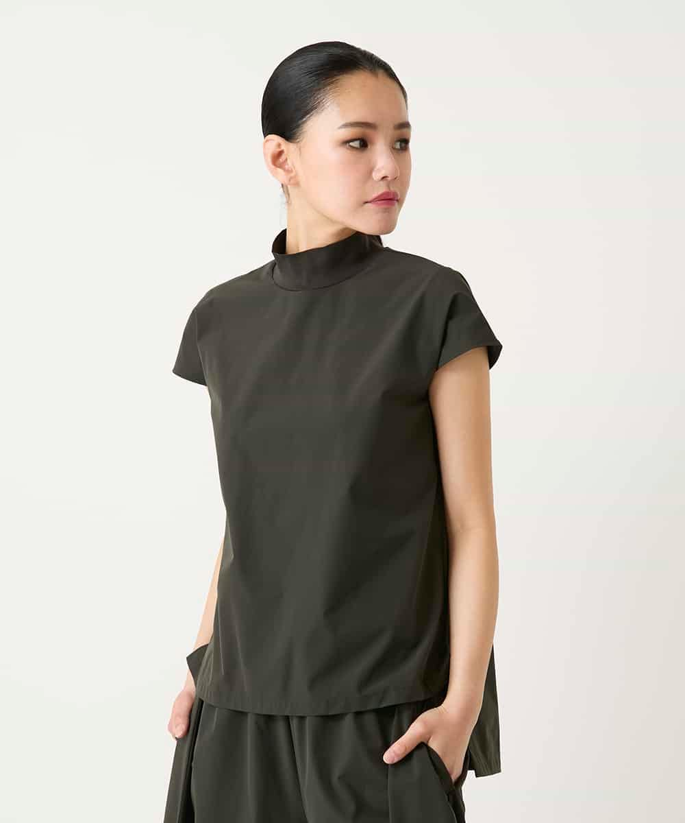 RBBFD10210 HIROKO BIS(ヒロコ ビス) リブネックフレンチスリーブカットソー カーキ