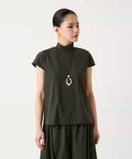 RBBFD10210 HIROKO BIS(ヒロコ ビス) リブネックフレンチスリーブカットソー カーキ