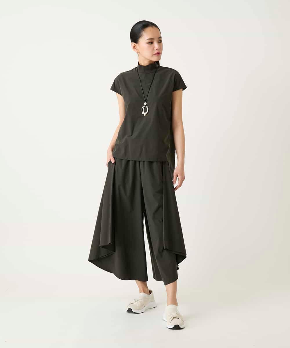 RBBFD10210 HIROKO BIS(ヒロコ ビス) リブネックフレンチスリーブカットソー カーキ