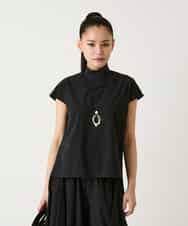 RBBFD10210 HIROKO BIS(ヒロコ ビス) リブネックフレンチスリーブカットソー ブラック