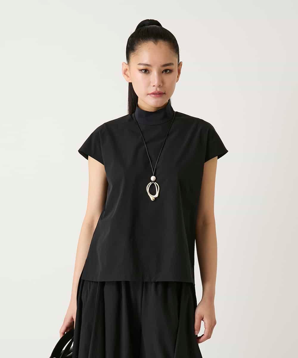 RBBFD10210 HIROKO BIS(ヒロコ ビス) リブネックフレンチスリーブカットソー ブラック