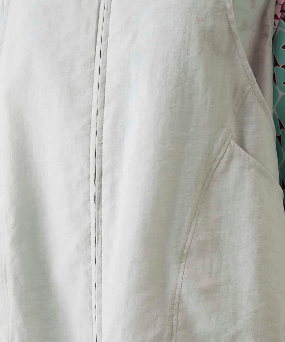 RBBFD15330 HIROKO BIS(ヒロコ ビス) レイヤード風デザインジレ /洗える ライトグレー