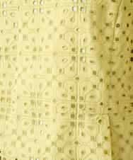 RBBFD33270 HIROKO BIS(ヒロコ ビス) アイレット刺繍タックヘムブラウス ライトイエロー