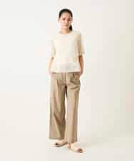 RBBFD33270 HIROKO BIS(ヒロコ ビス) アイレット刺繍タックヘムブラウス ライトイエロー