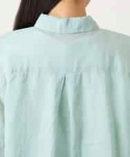 RBBFD45180 HIROKO BIS(ヒロコ ビス) フレアスリーブ麻ブラウス グリーン