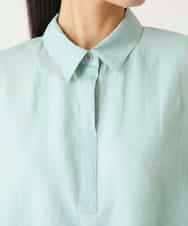 RBBFD45180 HIROKO BIS(ヒロコ ビス) フレアスリーブ麻ブラウス グリーン