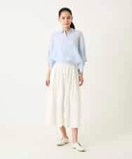 RBBFD45180 HIROKO BIS(ヒロコ ビス) フレアスリーブ麻ブラウス グリーン