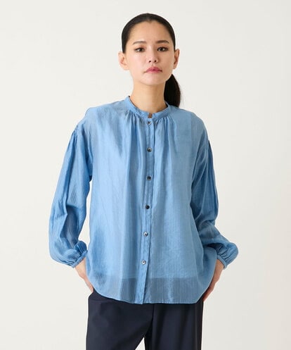 RBBFD46230 HIROKO BIS コードストライプシアーブラウス