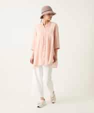 RBBFD47210 HIROKO BIS(ヒロコ ビス) ピンタックフレア麻ブラウス グリーン