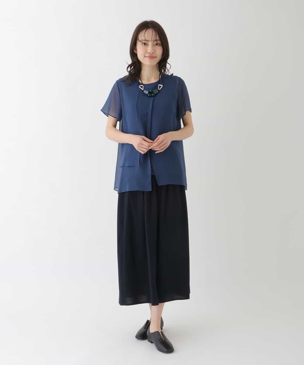 洗える】シフォンレイヤードデザインブラウス(ブラウス・シャツ