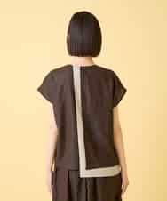 RBBGE11260 HIROKO BIS(ヒロコ ビス) 【先行予約】カラーブロックデザインブラウス ブラウン
